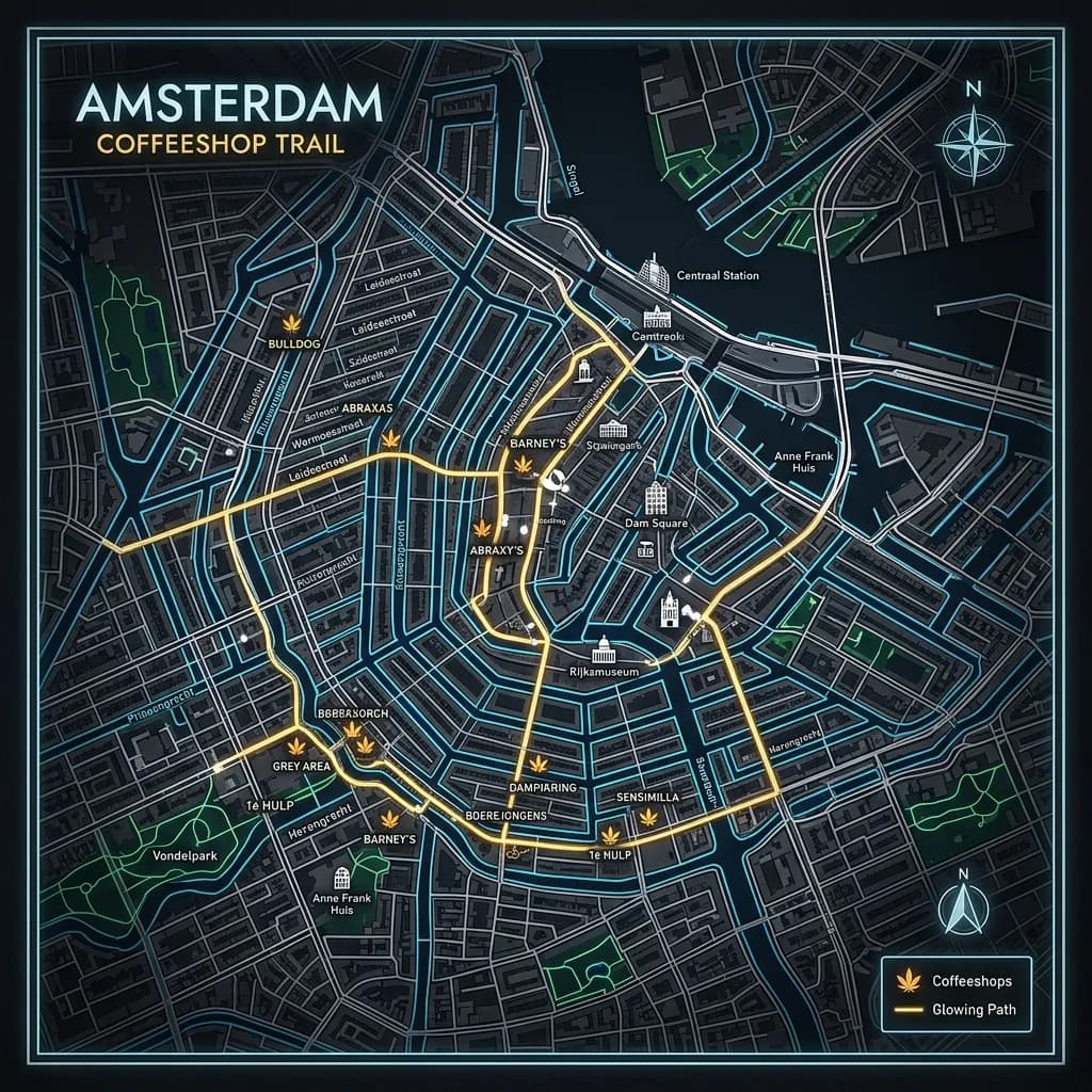 Dam Explorer: The Ultimate Amsterdam Coffeeshop Walking Route