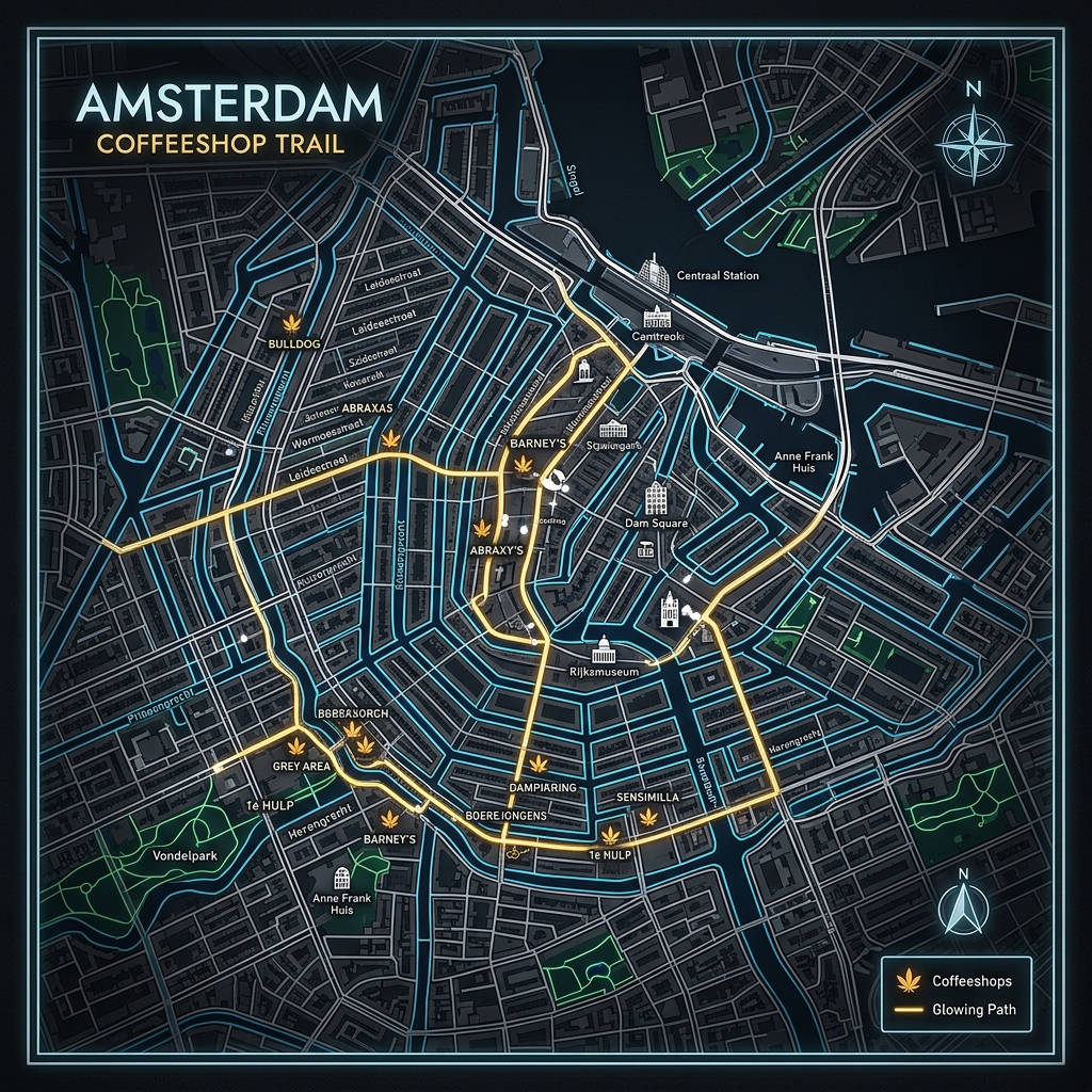 Dam Explorer: The Ultimate Amsterdam Coffeeshop Walking Route
